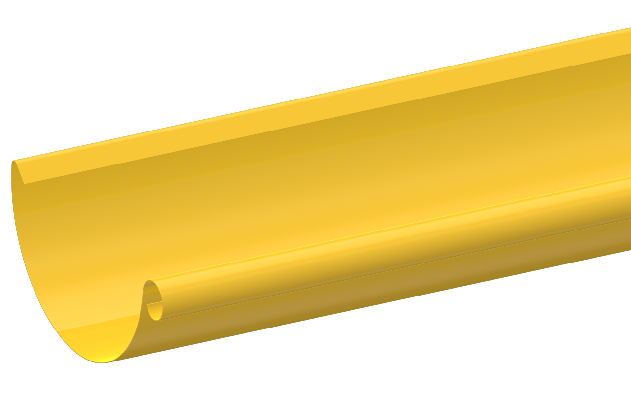 Желоб водосточный D125 RAL1018 Цинково-желтый пассивная кнопка