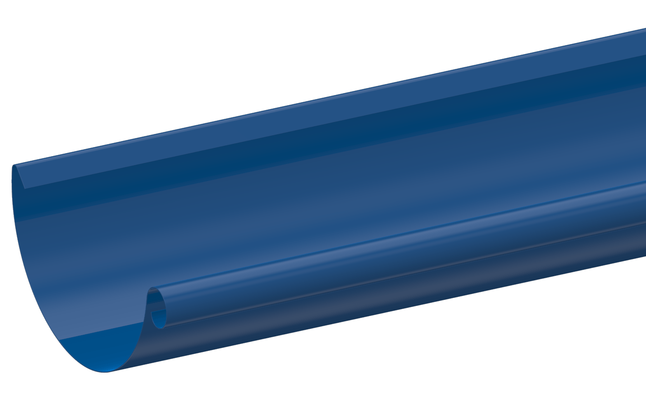 Желоб водосточный D125 RAL5005 Сигнальный синий пассивная кнопка