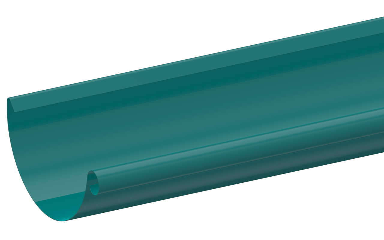 Желоб водосточный D125 RAL5021 Водная синь пассивная кнопка