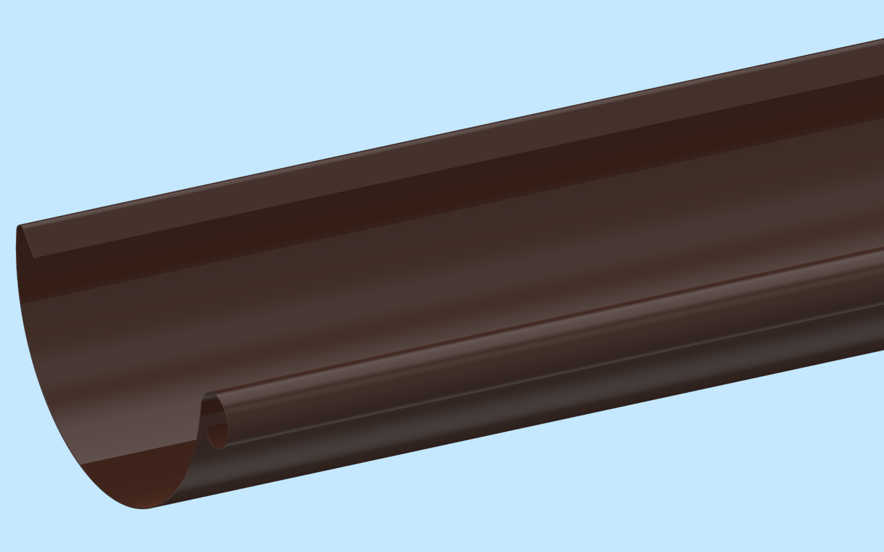 Желоб водосточный D125 RAL8017 Шоколад активная кнопка