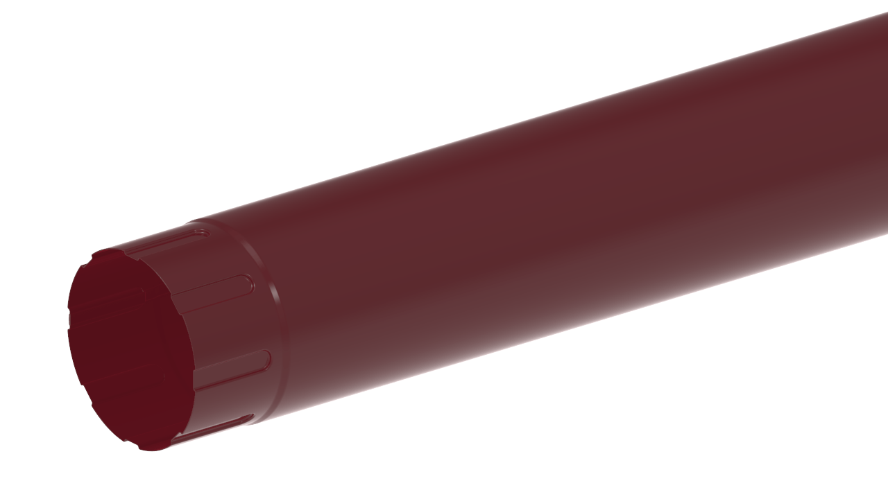 Водосточная труба D100 RAL3005 Винно-красный пассивная кнопка