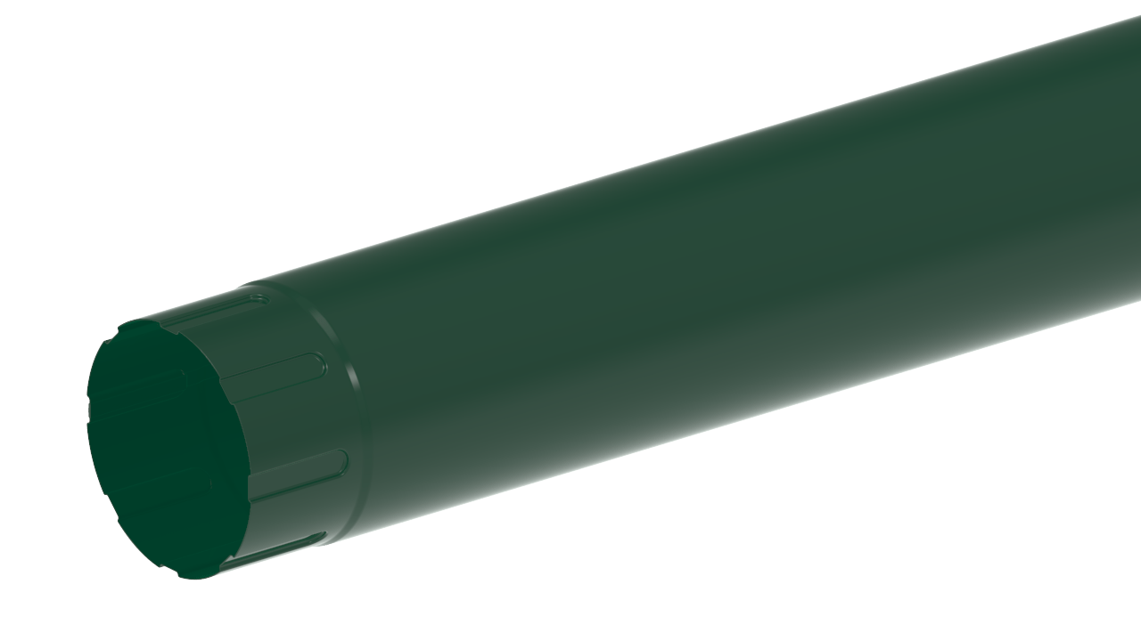 Водосточная труба D100 RAL6005 Зеленый мох пассивная кнопка