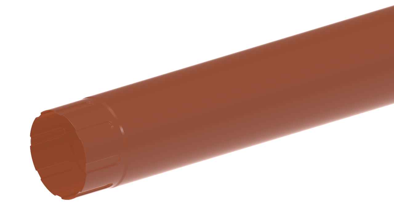 Водосточная труба D100 RAL8004 Медно-коричневый пассивная кнопка