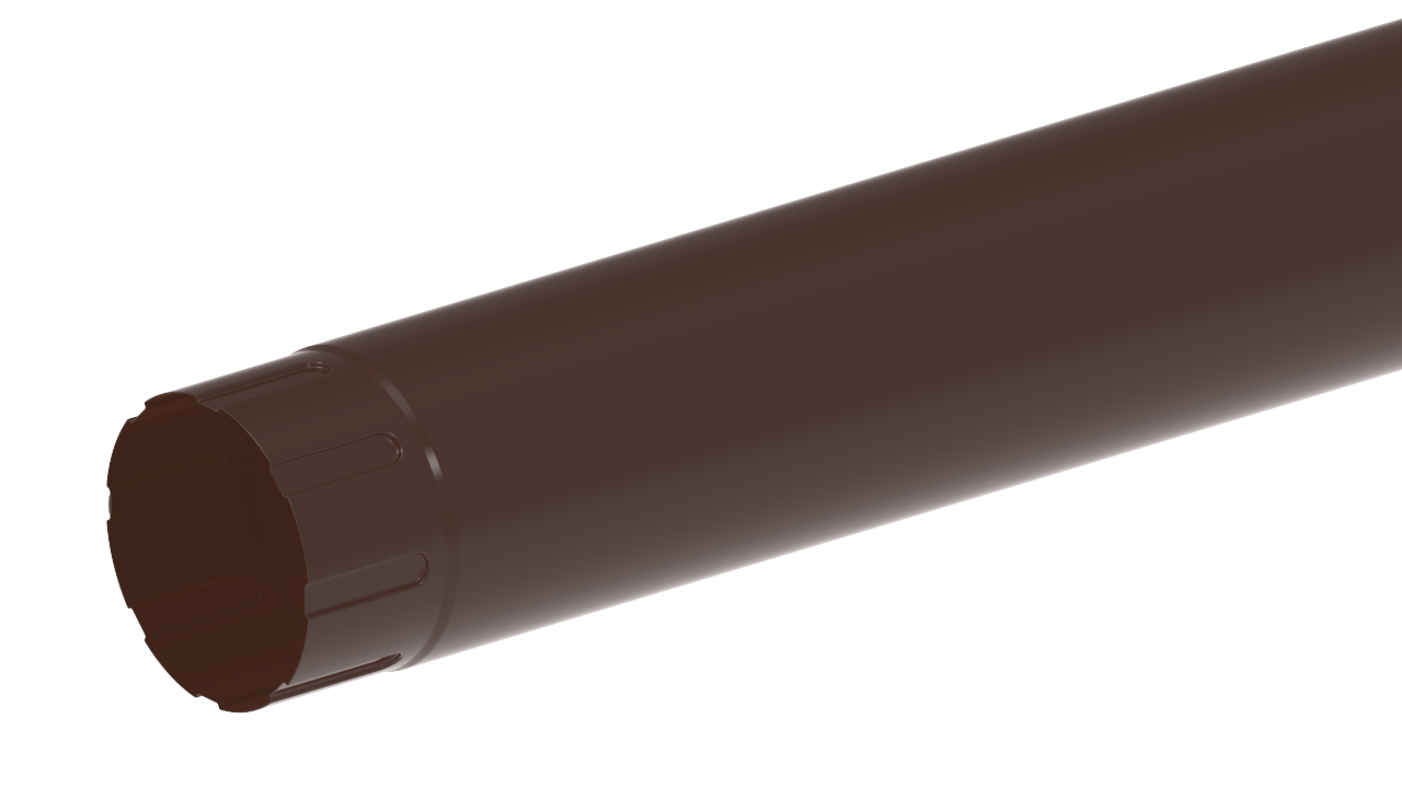 Водосточная труба D100 RAL8017 Шоколад пассивная кнопка