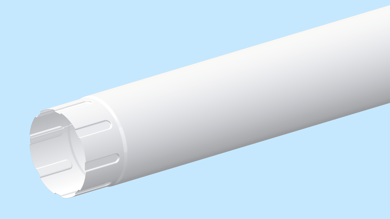 Водосточная труба D100 RAL9003 Белый активная кнопка