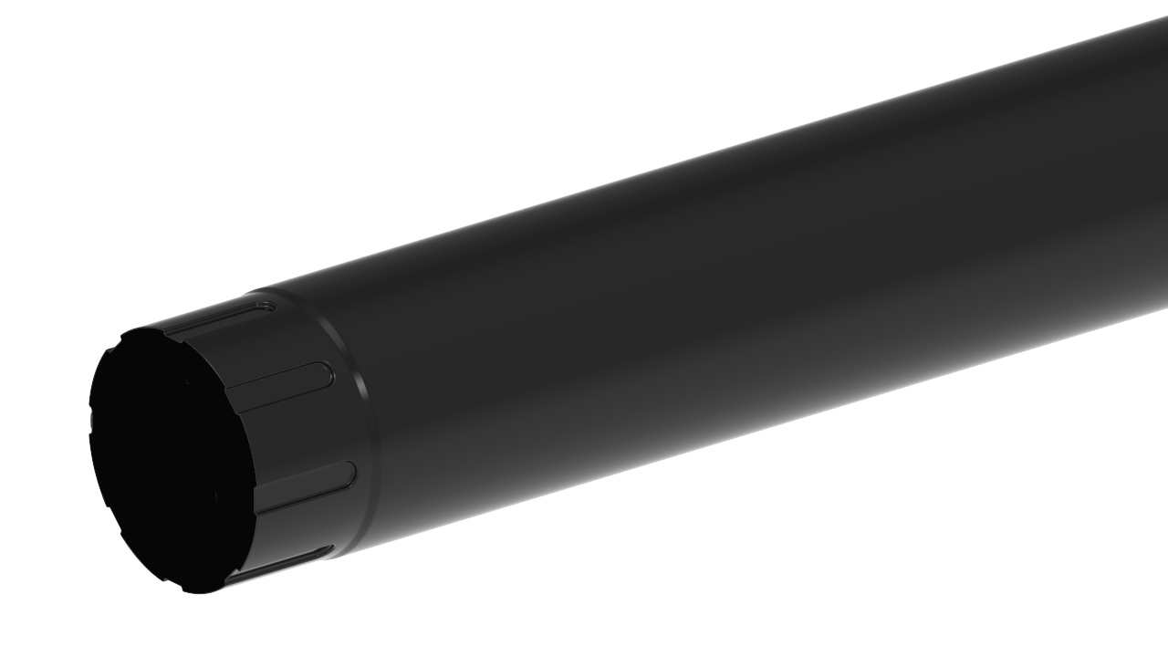 Водосточная труба D100 RAL9005 Глубокий черный пассивная кнопка