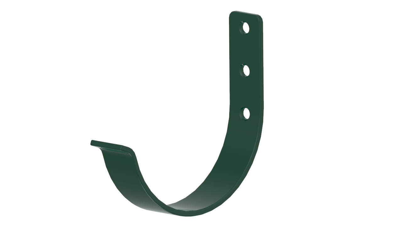 Держатель желоба D125 короткий RAL6005 Зеленый мох пассивная кнопка