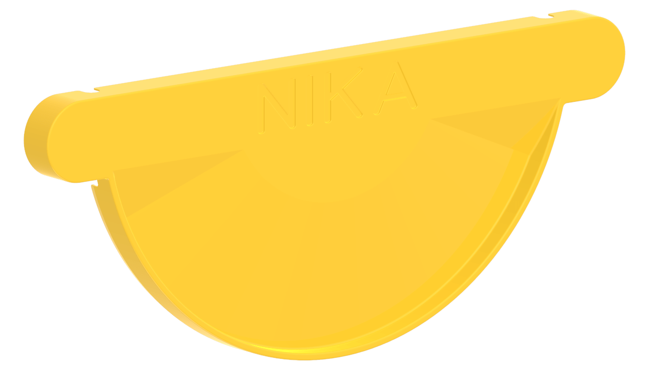 Заглушка желоба D125 RAL1018 Цинково-желтый пассивная кнопка
