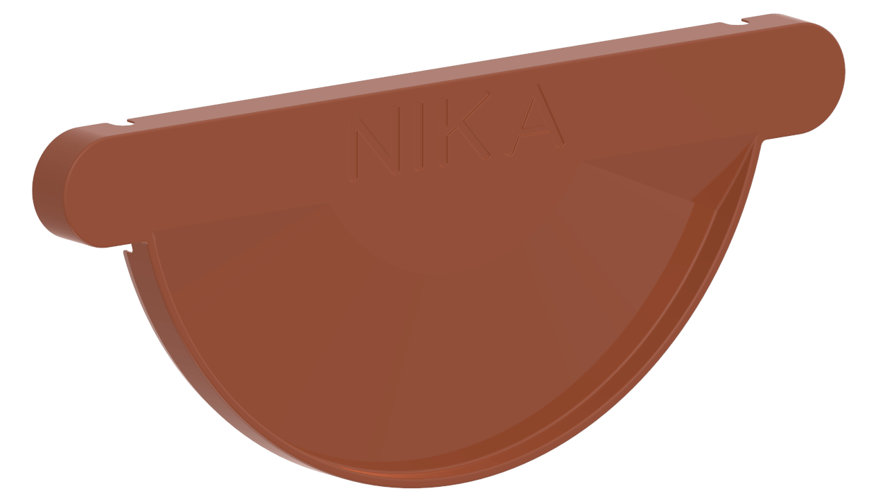 Заглушка желоба D125 RAL8004 Медно-коричневый пассивная кнопка