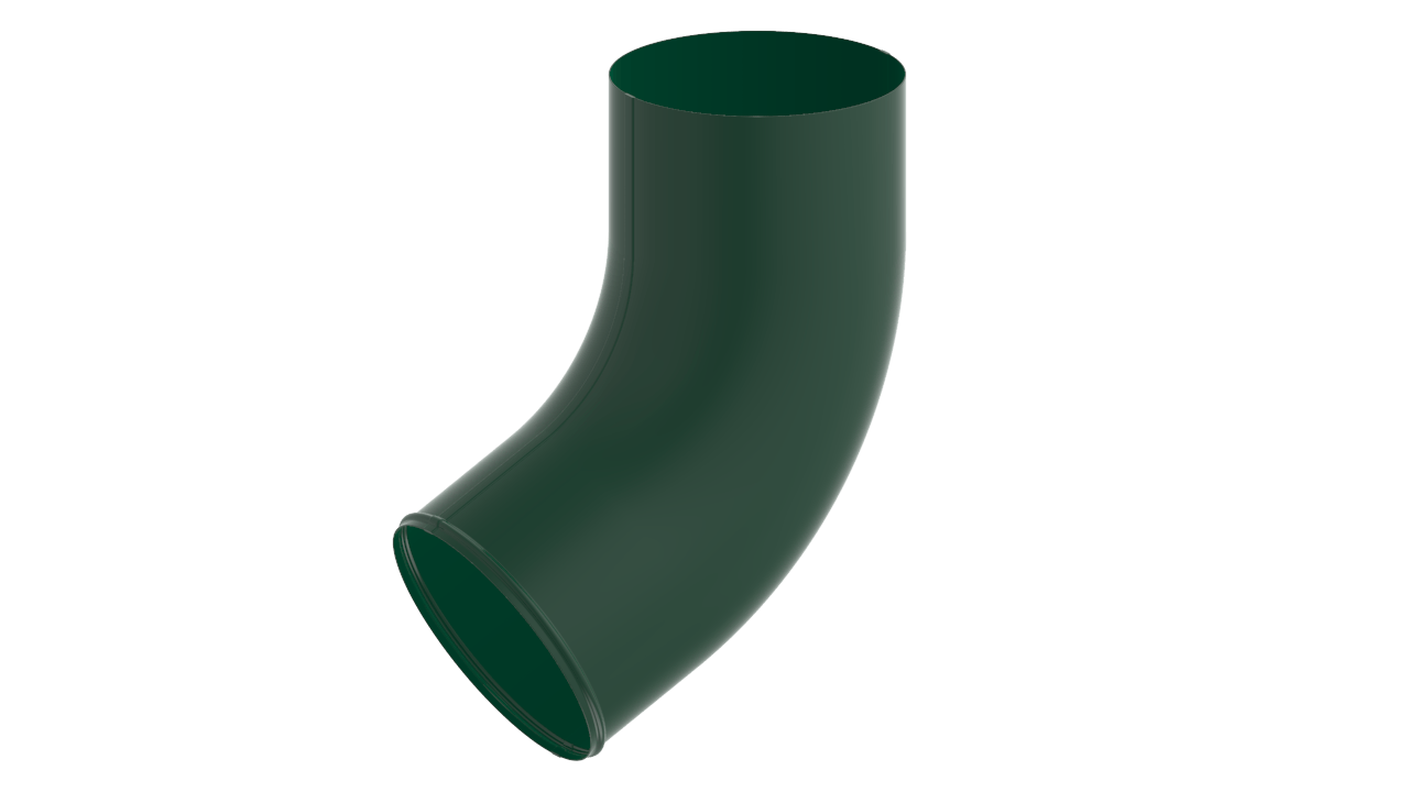 Сливное колено водосточной трубы D100 RAL6005 Зеленый мох пассивная кнопка